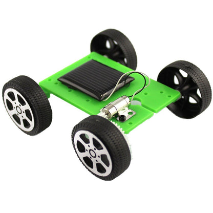 1 Set Mini Solar Powered Toy Diy Car Kit For Children