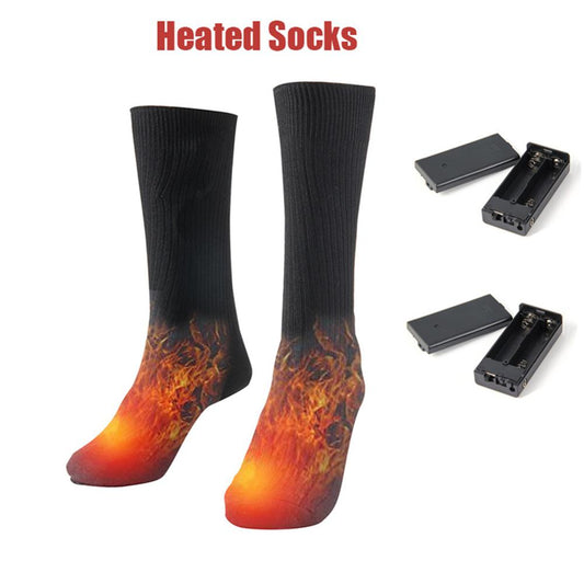 3V Thermal Cotton Heated Socks Men Women Battery