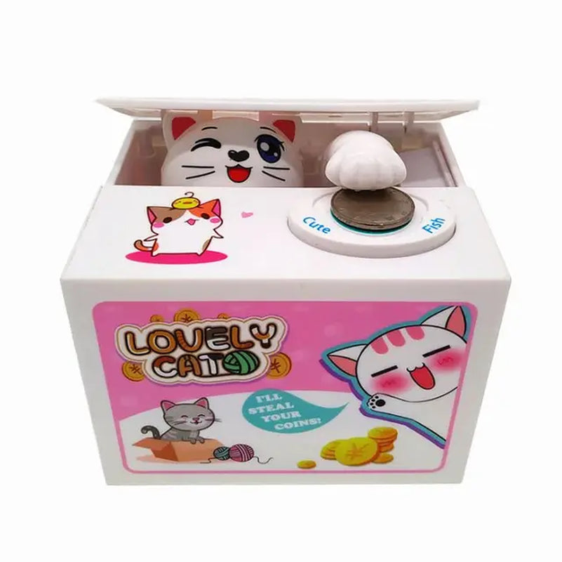 Panda Coin Box Kids Money Bank Automated Cat Thief Money Boxes Toy Gift for Children Coin Piggy Money Saving Box Christmas Gift