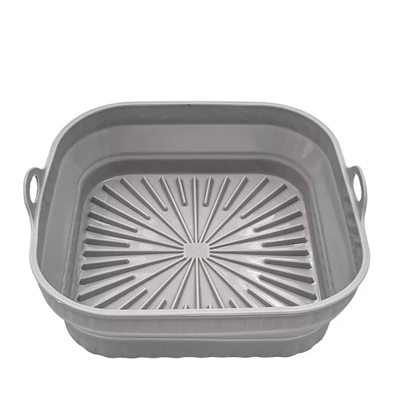 Foldable Air Fryers Oven Baking Tray Fried Chicken Basket Mat Airfryer Silicone Pot round Replacemen Grill Pan Kitchen Tools