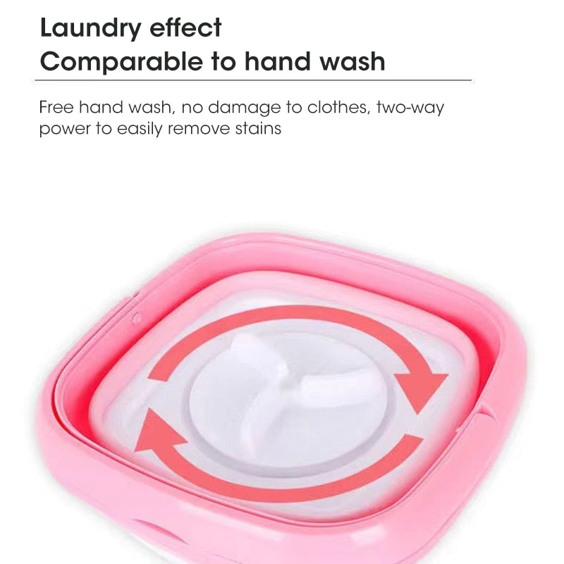 Folding Washing Machine For Clothes With Dryer Bucket